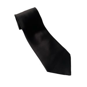 Brioni Men’s Solid Black Silk Tie Like New Condition
